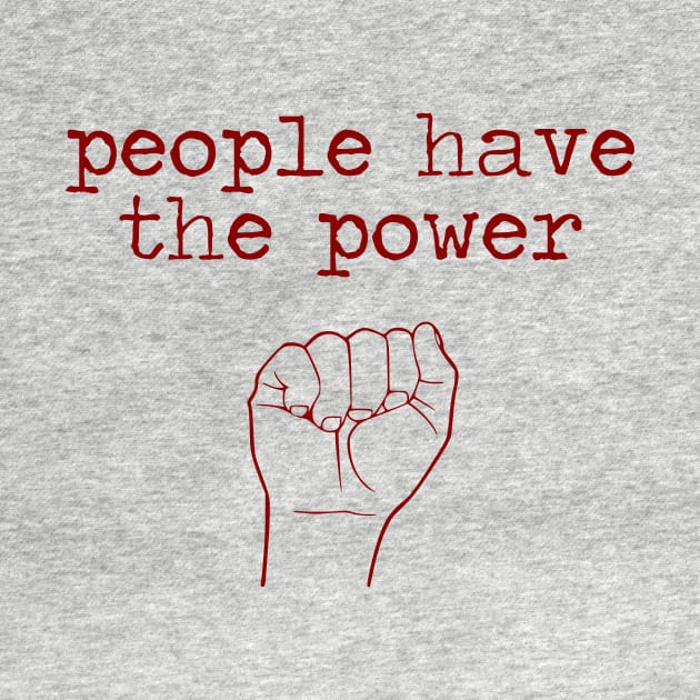 People Have The Power, hand, red by Perezzzoso